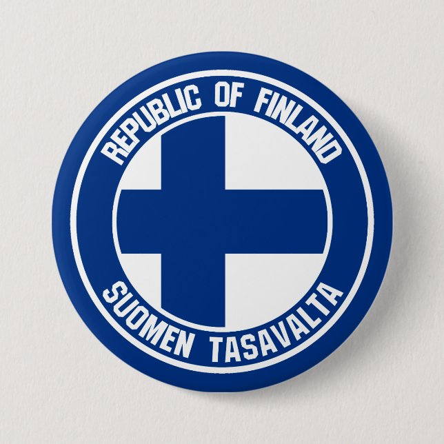 Finland Round Emblem 7.5 Cm Round Badge (Front)