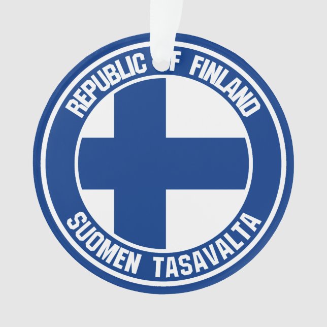 Finland Round Emblem Ornament (Front)