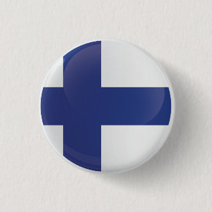 Finland  Round Icon Flag 3 Cm Round Badge