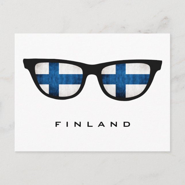 Finland Shades custom text & colour postcard (Front)