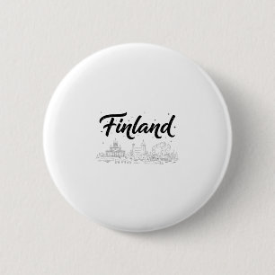 Finland Skyline Travel Vacation Outfits 6 Cm Round Badge