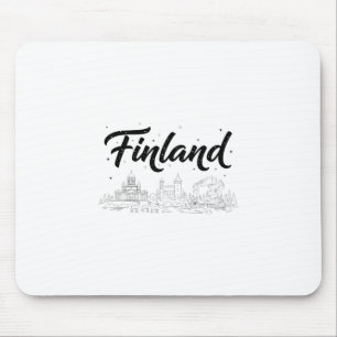 Finland Skyline Travel Vacation Outfits Mouse Pad