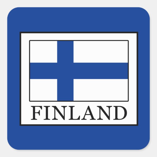Finland Square Sticker (Front)