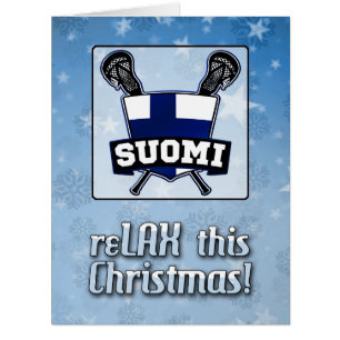 Finland Suomi Lacrosse Shield Christmas Card