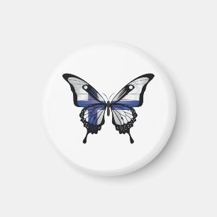 Finland Swallowtail Butterfly Flag Sticker Magnet