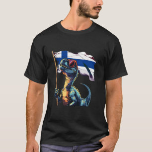 Finland T-Rex Dino Finnish Roots Finnish Pride Fin T-Shirt