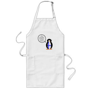 Finland Talking Ms. Penguin Personalised Long Apron