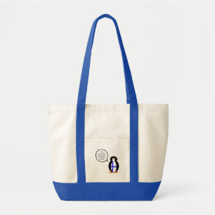 Finland Talking Ms. Penguin Personalised Tote Bag