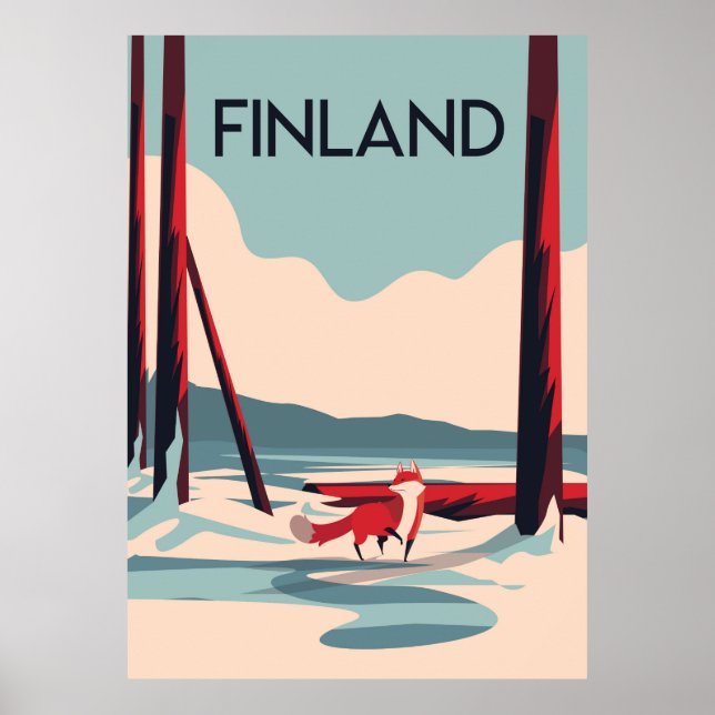 Finland vintage travel poster (Front)