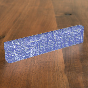 Finland's Towns custom colour desk plate