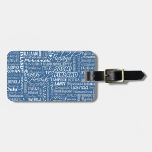 Finland's Towns custom luggage tag