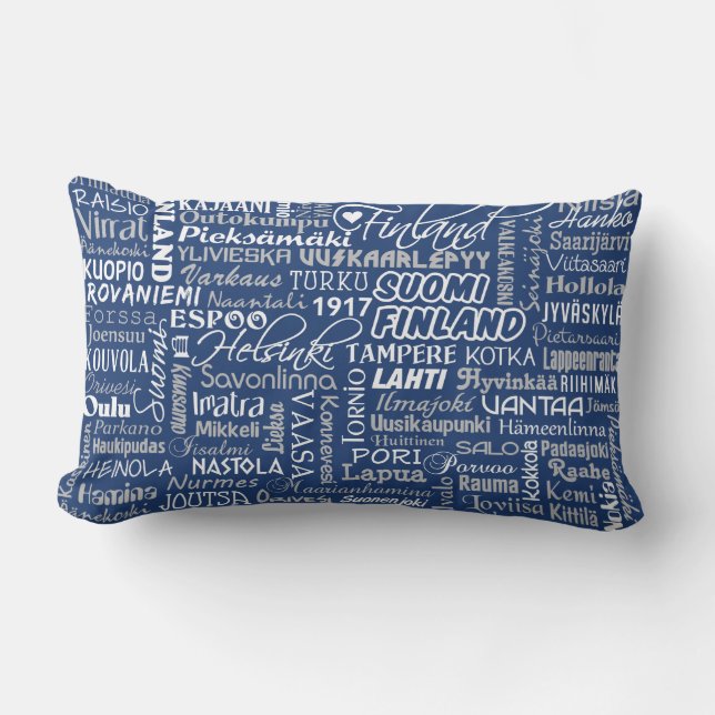 Finland's Towns throw pillow (Front)