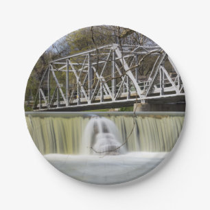 Finley Dam After The Rain Paper Plate