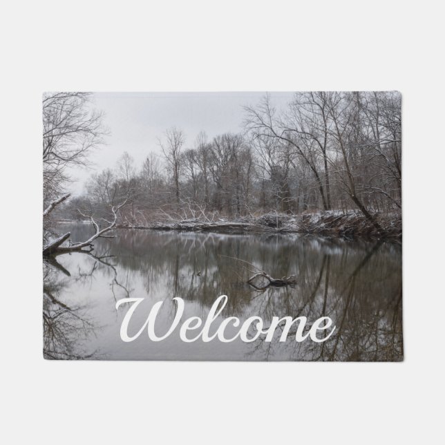 Finley Winter Reflections Welcome Doormat (Front)