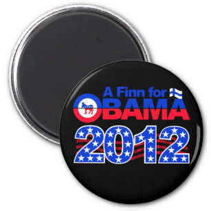 FINN FOR OBAMA 2012 magnet