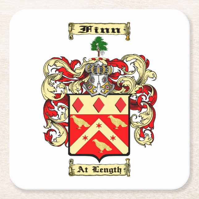Finn (Irish) Square Paper Coaster (Front)