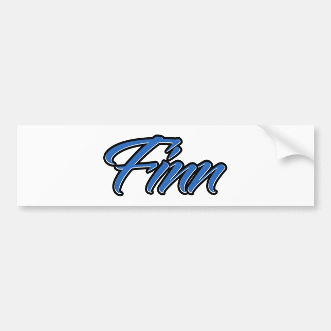 Finn Name blue Aufkleber Sticker Autoaufkleber (Front)