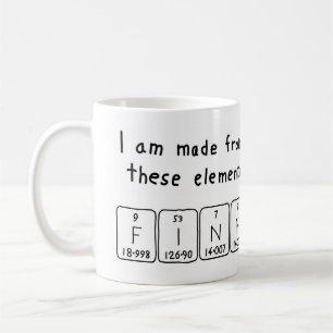 Finn periodic table name mug