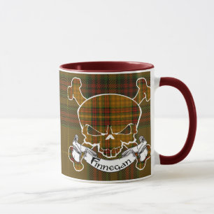 Finnegan Tartan Skull Mug