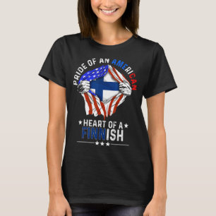 Finnish American America Pride Foreign Country Fin T-Shirt