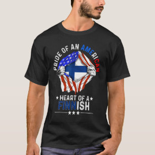 Finnish American America Pride Foreign Country Fin T-Shirt