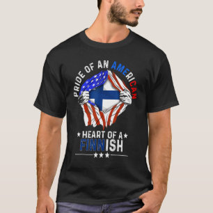 Finnish American America Pride Foreign Country Fin T-Shirt