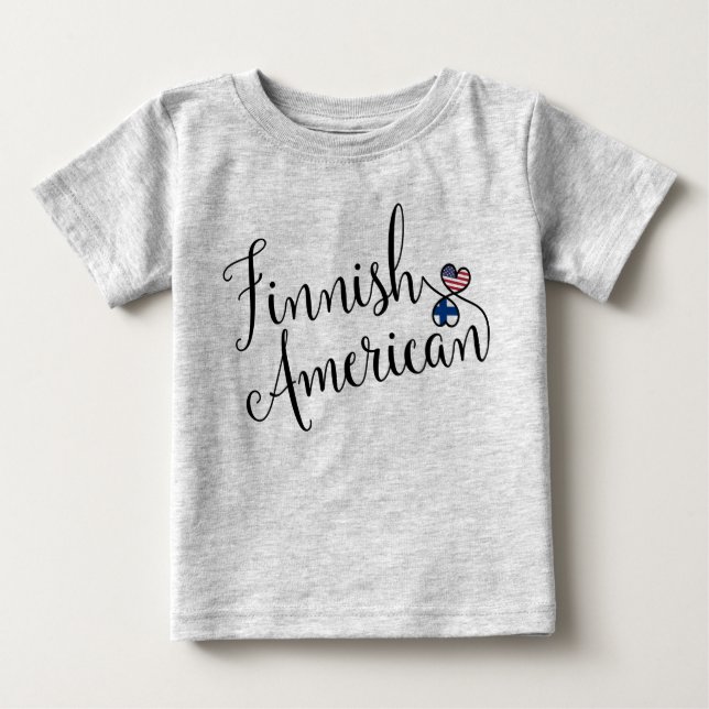 Finnish American Entwinted Hearts Baby T-Shirt (Front)