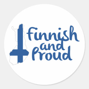 Finnish and Proud Classic Round Sticker