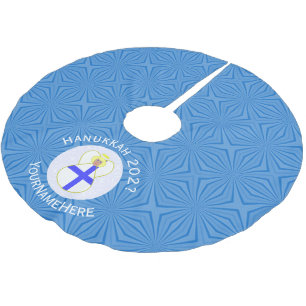 Finnish Angel Hanukkah Flag Personalised Brushed Polyester Tree Skirt