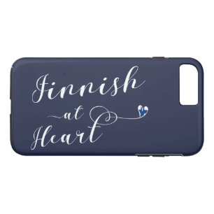 Finnish At Heart Mobile Phone Case, Finland iPhone 8 Plus/7 Plus Case