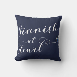 Finnish At Heart Throw Cushion, Finland Cushion
