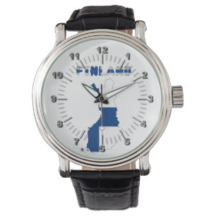Finnish country flag watch