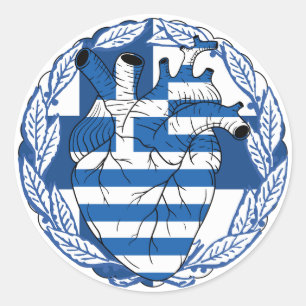 Finnish Finland Greek Independence Greek Greece Classic Round Sticker