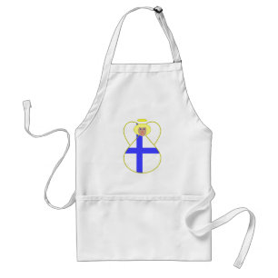 Finnish Flag Angel Blonde Hair Standard Apron