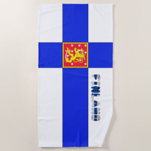 Finnish flag beach towel