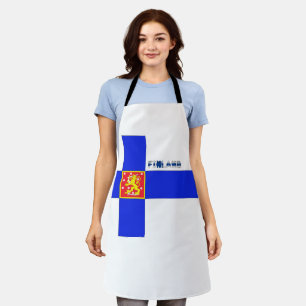 Finnish flag-coat arms apron