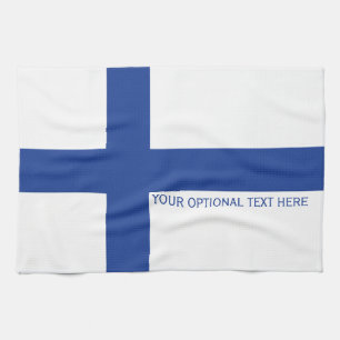 Finnish Flag custom hand towel