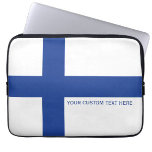 Finnish Flag custom laptop sleeves