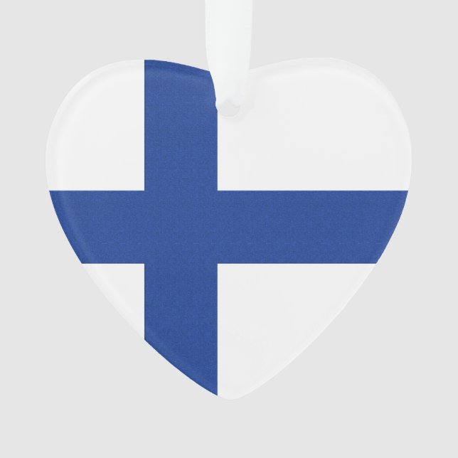 Finnish Flag custom ornament (Front)