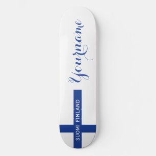 Finnish Flag custom skateboards