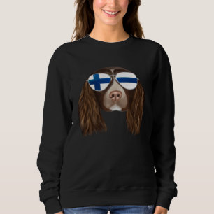 Finnish Flag English Springer Spaniel Dog Finland  Sweatshirt