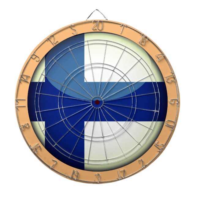 Finnish Flag & Finland dartboard games /Rustic (Front)