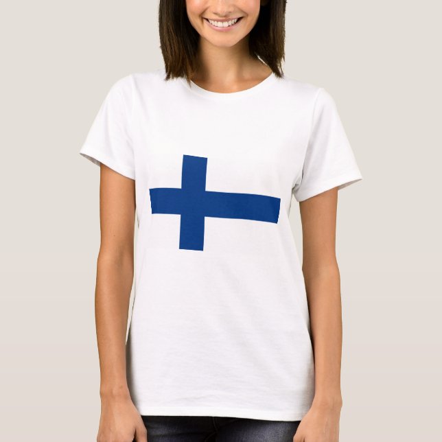 Finnish Flag (Finland) T-Shirt (Front)