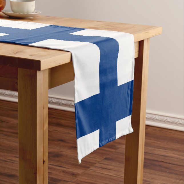 Finnish Flag & Finland travel, holiday/sport fans Short Table Runner (In Situ)