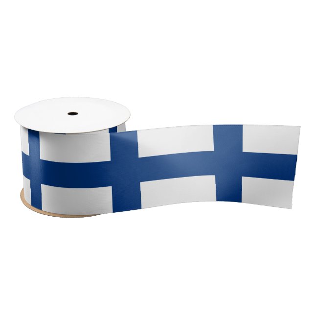 Finnish Flag & Finland travel, holiday /sports Satin Ribbon (Spool)