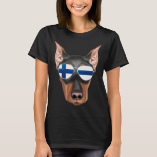 Finnish Flag German Pinscher Dog Finland Pocket T-Shirt