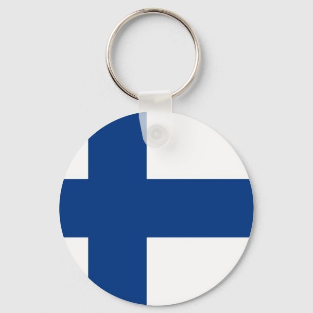 Finnish flag key ring (Front)