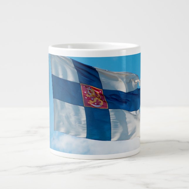 Finnish Flag Large Coffee Mug (Front)