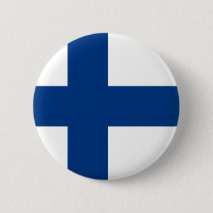 Finnish Flag on Button