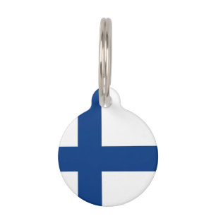 Finnish flag pet tag